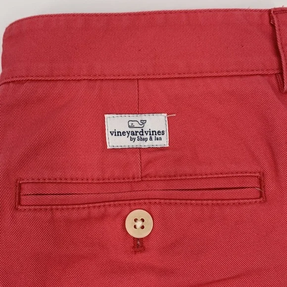 Vineyard Vines Pants Mens size 32 Cotton Slim Fit Club Pant Salmon pink Preppy - Picture 5 of 7